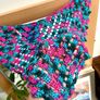 Crochet bamboo yarn shawlette Image 5