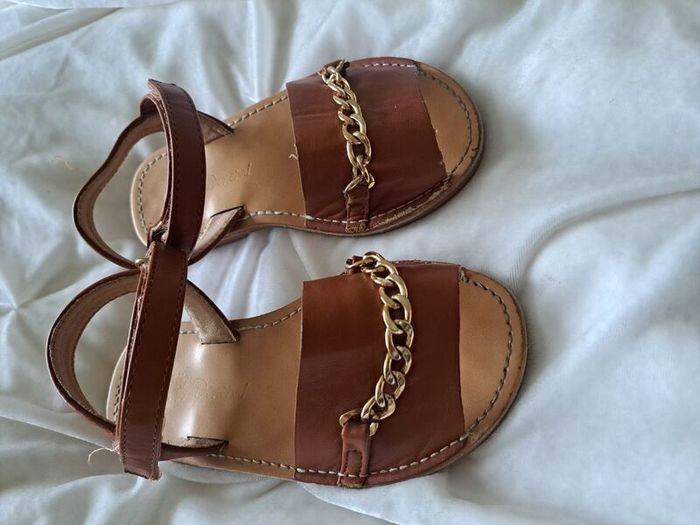 Girls Gold Chain Sandals 28 uk10