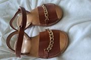 Girls Gold Chain Sandals 28 uk10