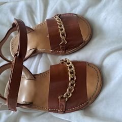 Girls Gold Chain Sandals 28 uk10