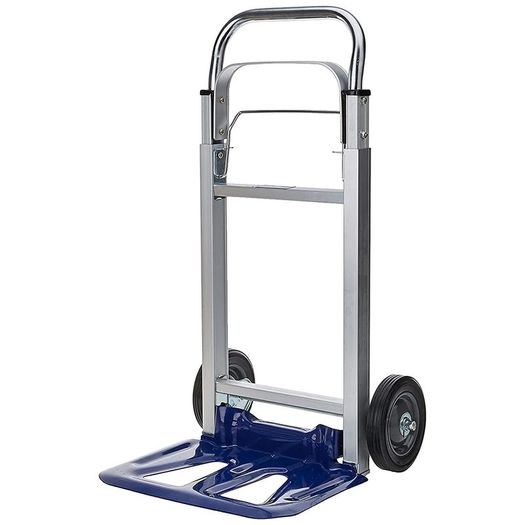 90 Folding Sack Truck | 90 kg Capacity Aluminium Framed Folding Trolley On Wheels | Folding Hand Truck With Extendable Handle, Multicolor