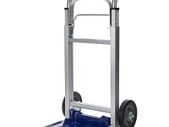 90 Folding Sack Truck | 90 kg Capacity Aluminium Framed Folding Trolley On Wheels | Folding Hand Truck With Extendable Handle, Multicolor
