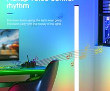 1pc LED RGB Ambient Light with Sound Sensor, USB-Powered Infrared Remote Control