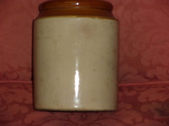 antique stone jam jar
