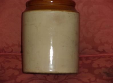 antique stone jam jar