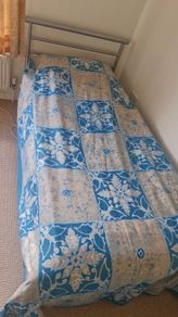 Two metal frame beds