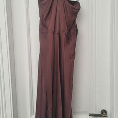 Australian designer chocolate silk dress