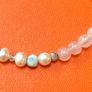 Larimar and Pearl silver bracelet with butterfly pendant Image 4
