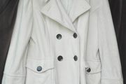 Wallis White Car Coat, Size Medium