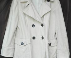 Wallis White Car Coat, Size Medium