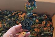 blue rustic faux flowers bundle artificial