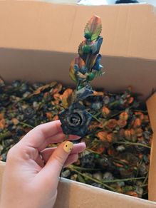blue rustic faux flowers bundle artificial