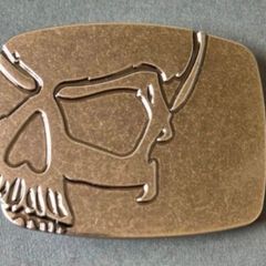 Belt buckle, skull design.