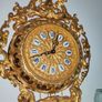 Vintage  Brass Wall clock Rococo curved Image 4