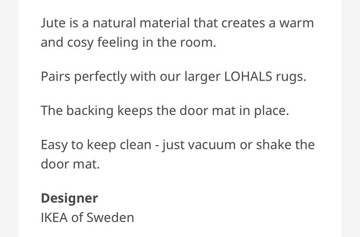 Ikea doormat