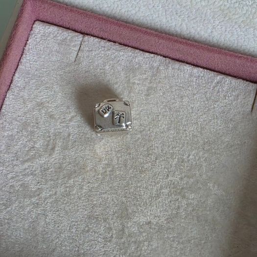 Pandora  Paris travel suitcase charm very good condition hallmarked