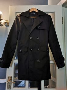 Men's Black Mac Raincoat