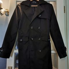 Men's Black Mac Raincoat