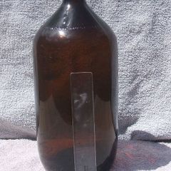 BRITISH DRUG HOUSES LTD (BDH) - a vintage large brown glass bottle (1960s or earlier). About 11" high. PRICE REDUCED.