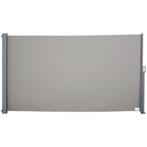 Retractable Side Awning, Garden Privacy Screen Divider, Full Cassette Wind Breaker for Hot Tub, Balcony, Terrace, Pool, 300 x 160 cm, Grey