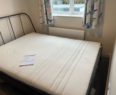 IKEA Korparsal metal-frame double bed