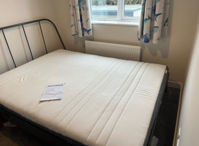 IKEA Korparsal metal-frame double bed