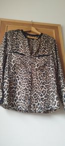 Zara animal print blouse
