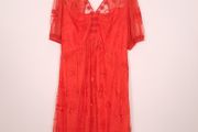 Monsoon Bright Coral Orange Embroidered Mesh Cut-Out Back Midi Dress 18UK/46EU