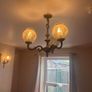 Brass ceiling light and wall lights Image 2