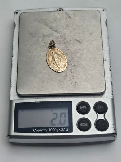 9ct Yellow Gold Miraculous Medal Pendant