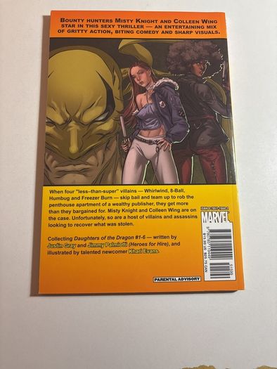 Marvel's Daughters Of The Dragon (2006) collecting Daughters Of The Dragon #1-6 by writers Justin Gray and Jimmy Palmiotti, and artist Khari Evans.