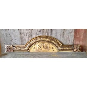 Heavy Brass Door Number Plate No. 4 KAS1070