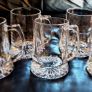 Six Vintage Glass Tankards Image 2