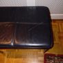Vintage genuine chrome and leather stool Image 2