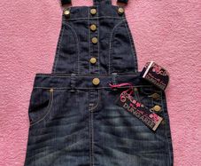Brand new Denim Jeans Dungaree Dress  with tags Size 9 - 10 years