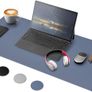 Leather Office Desk Mat, 80CMx40CM Desk Blotter Pad, Waterproof & Non-Slip Writing Mat Mouse Pad, Easy to Clean Desk Cover Protector for Office Home Image 8