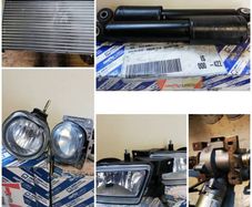 Fiat radiator, steering, fog lights, shocks