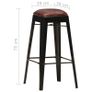 Bar Stools 4 pcs Black Real Leather Image 7