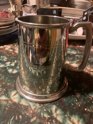 Pewter shell tankard free postage