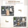 Modern Foldable Office Desk with Storage Shelf Freestanding Multi-function Computer Workstation Dining Table for Home Office (FREE POSTAGE) Image 3