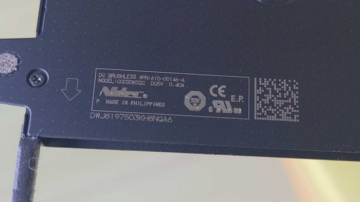 Macbook Pro A1989 A1706 Fan Apn: 610-00146-a Model No: Cc020k02c