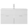 Sink Cabinet with Built-in Basin White and Sonoma Oak Chipboard Image 5