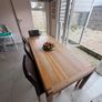 Solid Oak Dining Table, Chairs and Bench Image 2