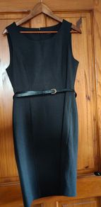 F&F Graphite Grey Shift Dress with Belt Size UK 14