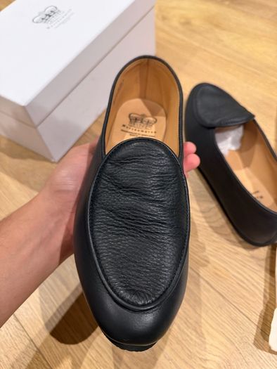 Crown Northampton Artizan Belgian Slipper - Black Calf - UK 9 / EU 43 - MINT FULL SET