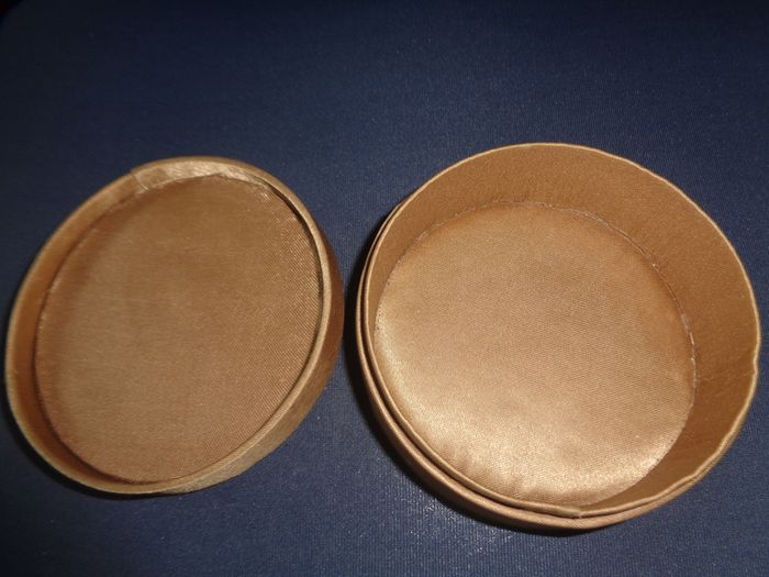 Vintage Cloth Covered Trinket Box for Sale