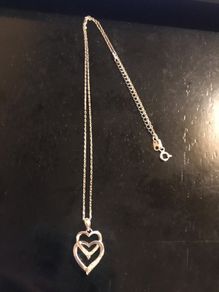 Real diamonds silver necklace