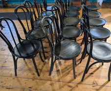 15 x Classic Black Bentwood Cafe / Dining Chairs