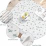 Rectangular Cotton Linen Tablecloth White Oblong Tablecloth Washable Dustproof Lilac Flowers (MULTIPLE SIZES, SEE DESCRIPTION) Image 5