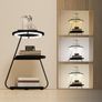Side Table Set of 2, Bedside Small Coffee Table with 3 Color LED Lights, End Table with 3 Tier Storage Shelves for Living Room Bedroom, Black Image 4